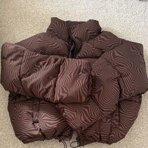 H&M Brown Crop Puffer Jacket